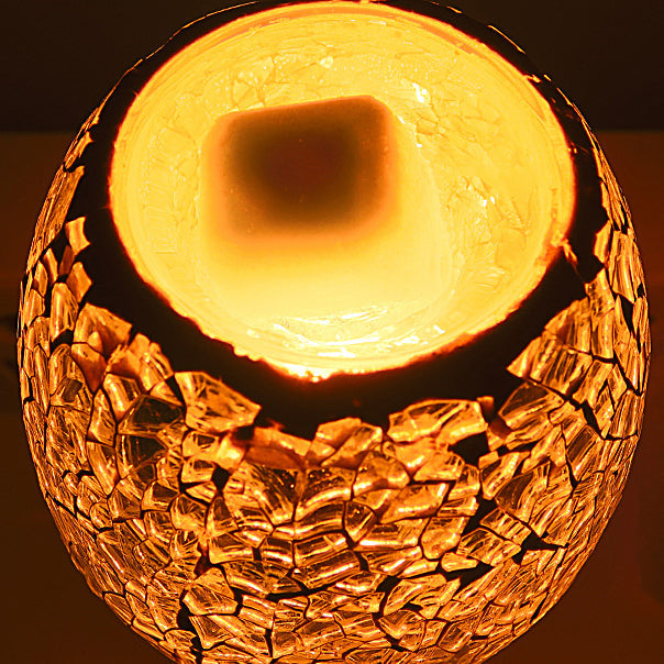 Boho Mosaic Cracked 1-Light Melting Wax Wall Sconce Lamp