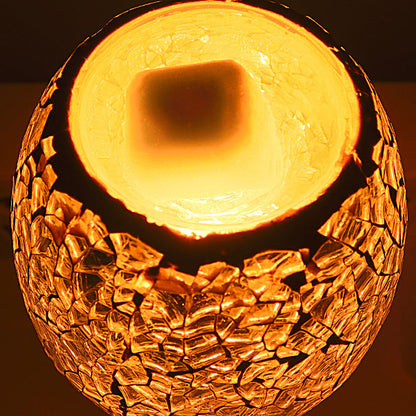 Boho Mosaic Cracked 1-Light Melting Wax Wall Sconce Lamp