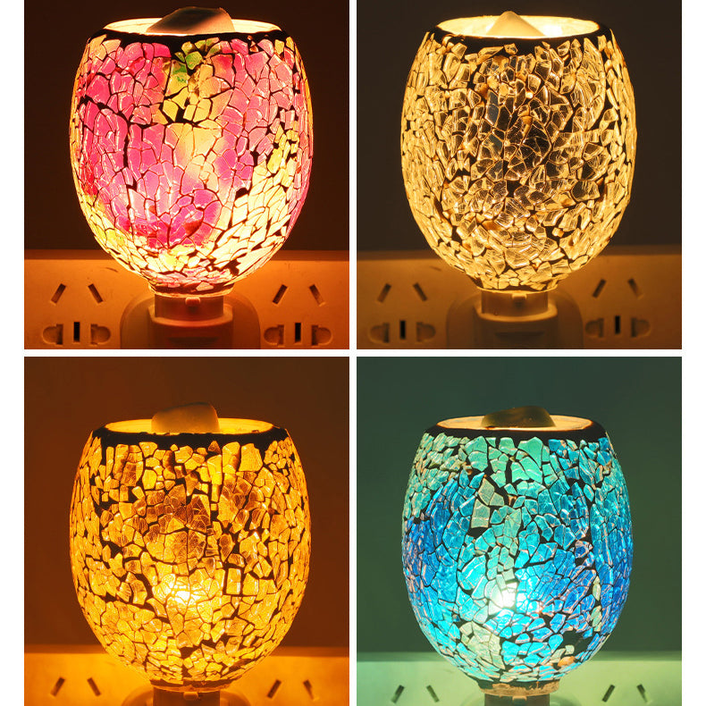 Boho Mosaic Cracked 1-Light Melting Wax Wall Sconce Lamp
