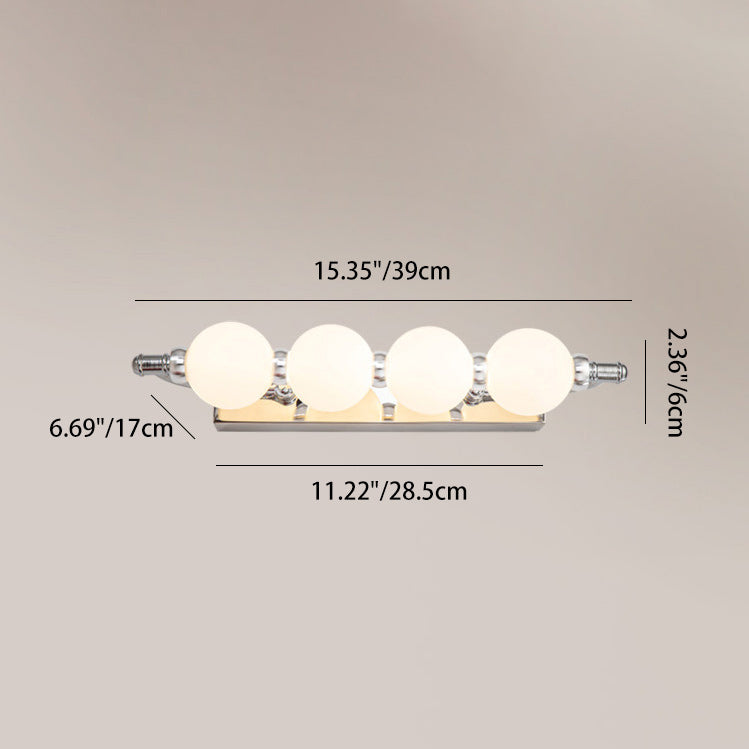 Stainless Iron PC Ball LED Wall Sconce Lamp Vanity Lighting
