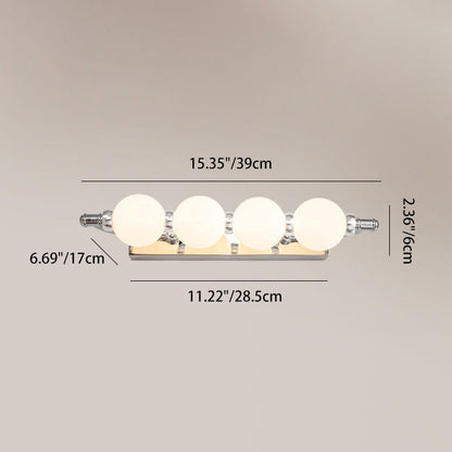 Stainless Iron PC Ball LED Wall Sconce Lamp Vanity Lighting