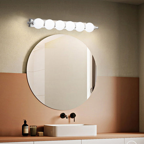 Stainless Iron PC Ball LED Wall Sconce Lamp Vanity Lighting