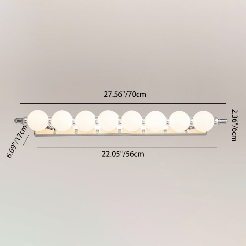 Stainless Iron PC Ball LED Wall Sconce Lamp Vanity Lighting