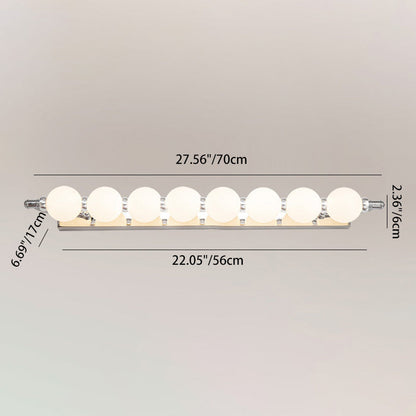 Stainless Iron PC Ball LED Wall Sconce Lamp Vanity Lighting
