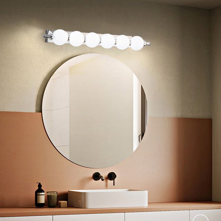 Stainless Iron PC Ball LED Wall Sconce Lamp Vanity Lighting