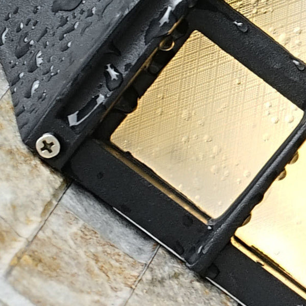 Waterproof Glass House Rectangular 1-Light Wall Sconce Lamp