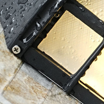 Waterproof Glass House Rectangular 1-Light Wall Sconce Lamp