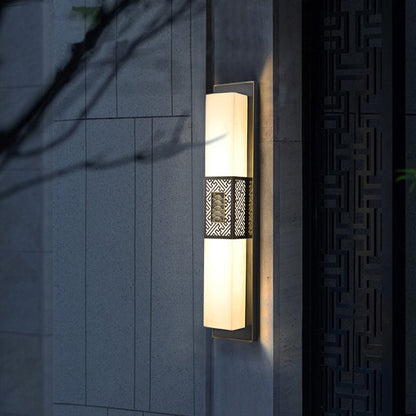 Chinese Marble Rectangular Lucky Cloud LED Wall Sconce Lamp