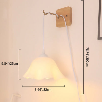 French Acrylic Hanging 1-Light Wall Sconce Lamp Night Light