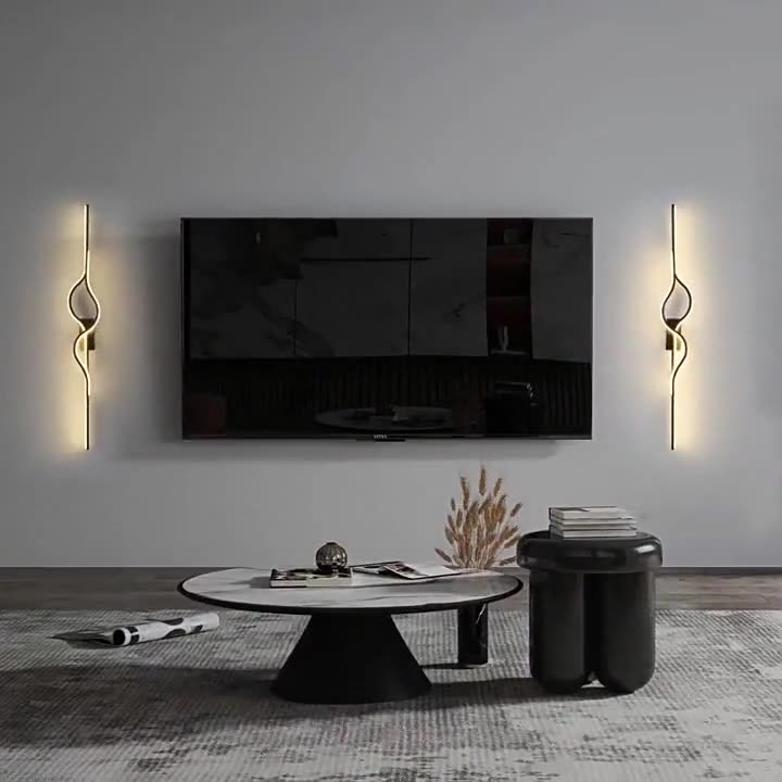 Aluminum Iron Silica Strip Deer Grille LED Wall Sconce Lamp