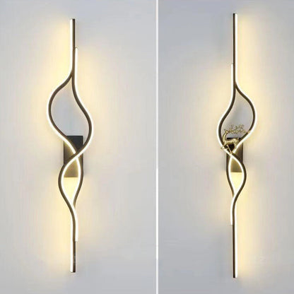 Aluminum Iron Silica Strip Deer Grille LED Wall Sconce Lamp