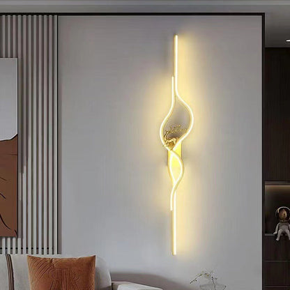 Aluminum Iron Silica Strip Deer Grille LED Wall Sconce Lamp