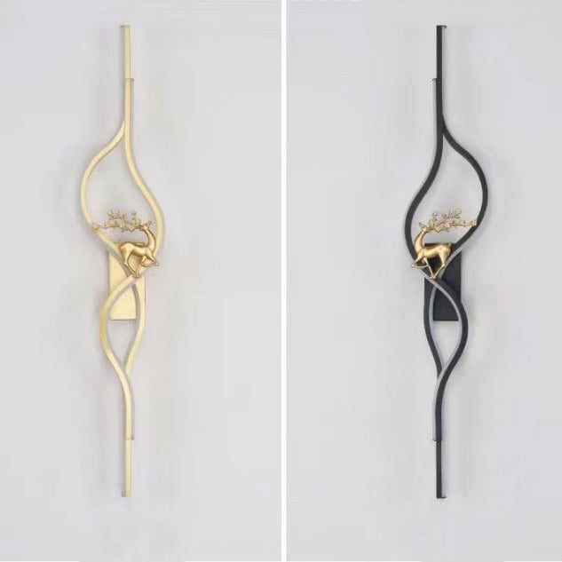 Aluminum Iron Silica Strip Deer Grille LED Wall Sconce Lamp