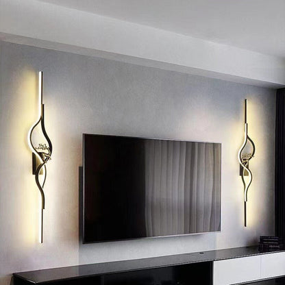 Aluminum Iron Silica Strip Deer Grille LED Wall Sconce Lamp