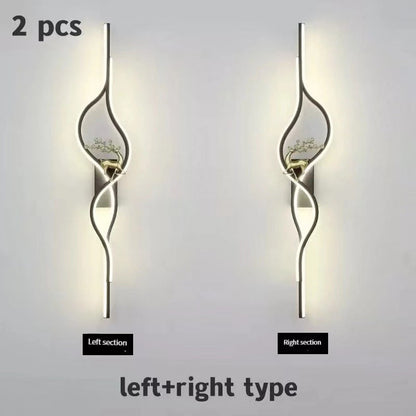 Aluminum Iron Silica Strip Deer Grille LED Wall Sconce Lamp