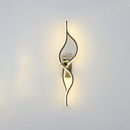 Aluminum Iron Silica Strip Deer Grille LED Wall Sconce Lamp