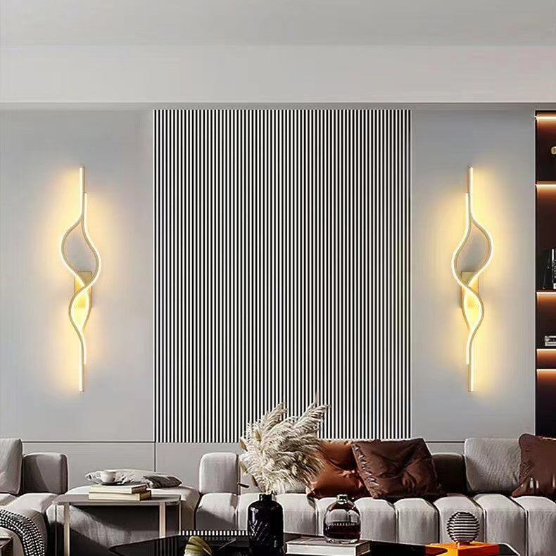 Aluminum Iron Silica Strip Deer Grille LED Wall Sconce Lamp