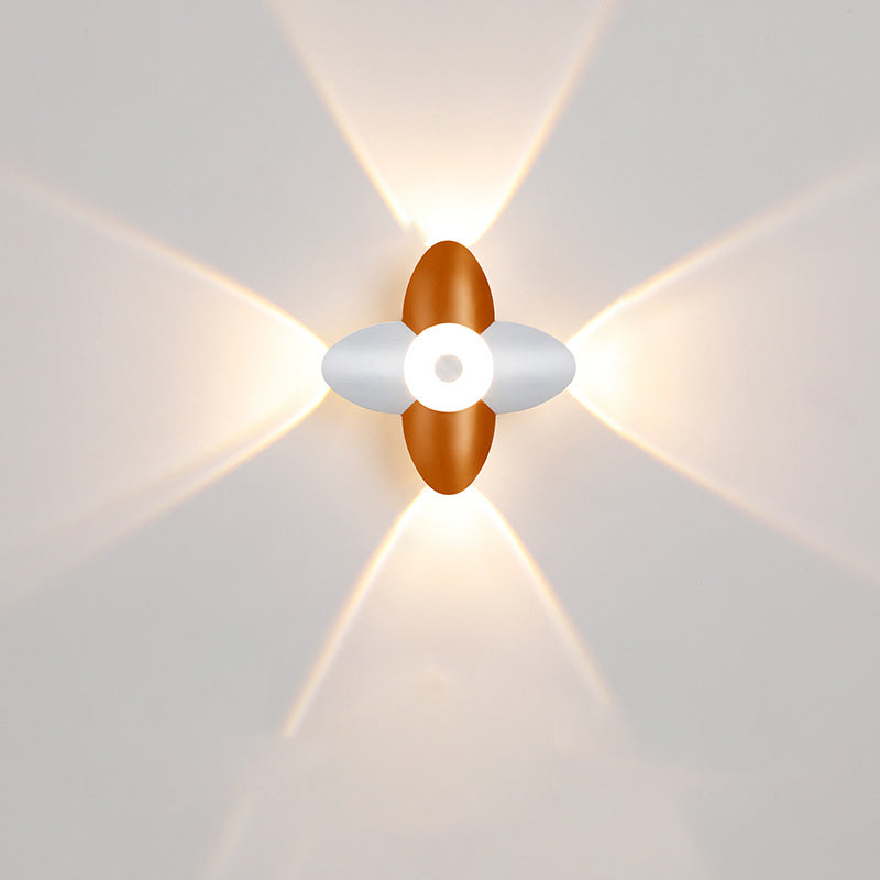 Scandinavian Aluminum Acrylic Flower LED Wall Sconce Lamp