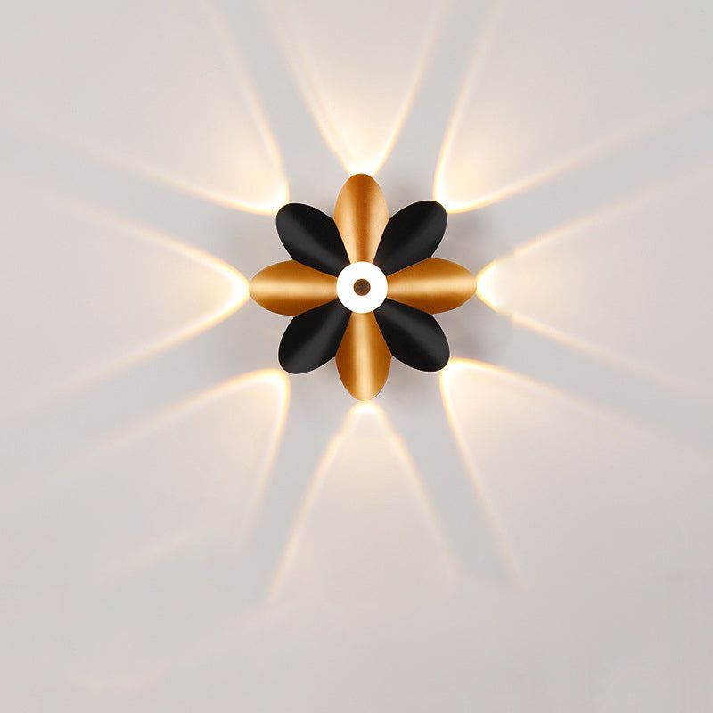 Scandinavian Aluminum Acrylic Flower LED Wall Sconce Lamp