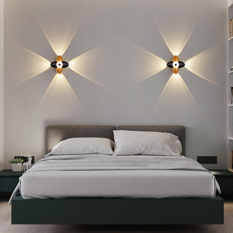 Scandinavian Aluminum Acrylic Flower LED Wall Sconce Lamp