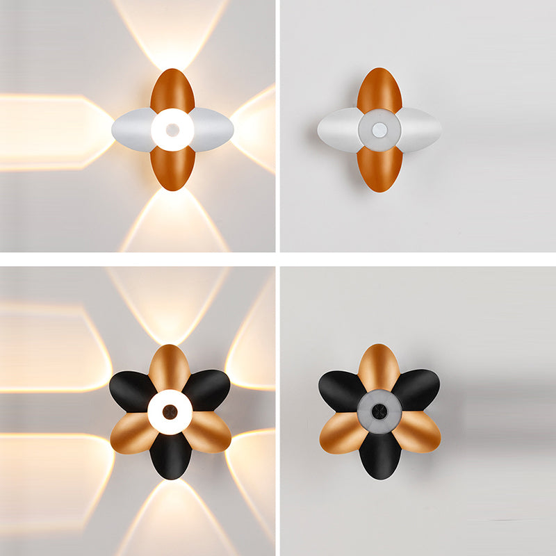 Scandinavian Aluminum Acrylic Flower LED Wall Sconce Lamp