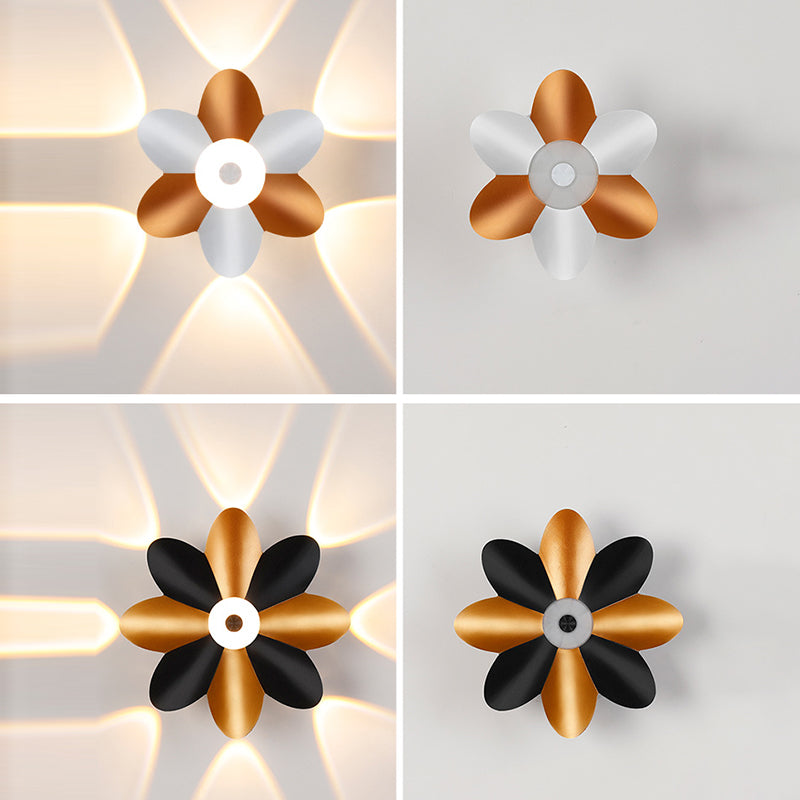 Scandinavian Aluminum Acrylic Flower LED Wall Sconce Lamp