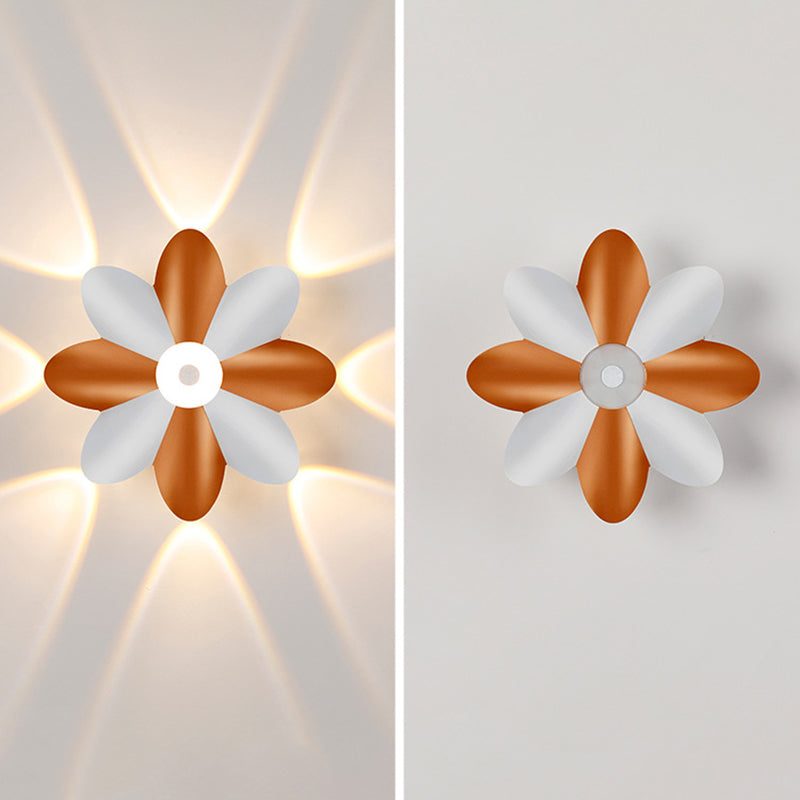 Scandinavian Aluminum Acrylic Flower LED Wall Sconce Lamp
