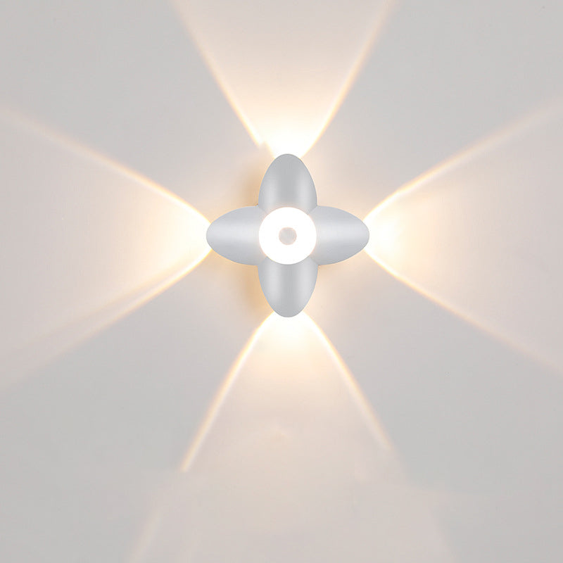 Scandinavian Aluminum Acrylic Flower LED Wall Sconce Lamp