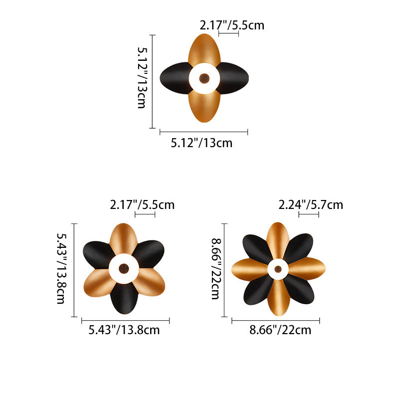 Scandinavian Aluminum Acrylic Flower LED Wall Sconce Lamp