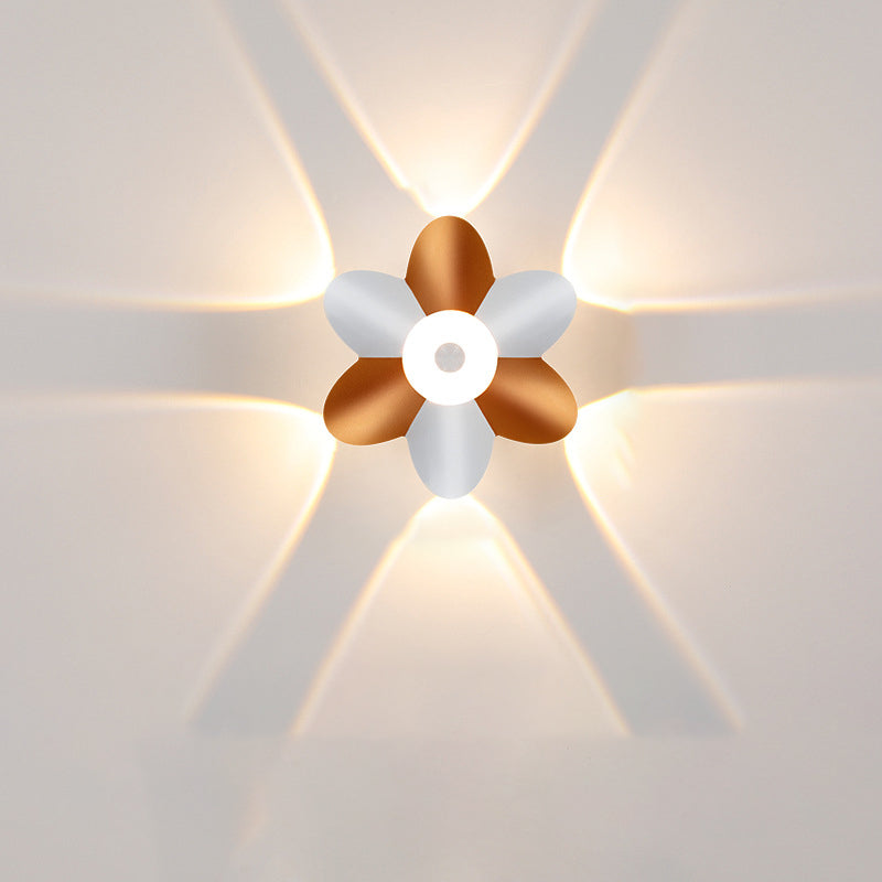 Scandinavian Aluminum Acrylic Flower LED Wall Sconce Lamp