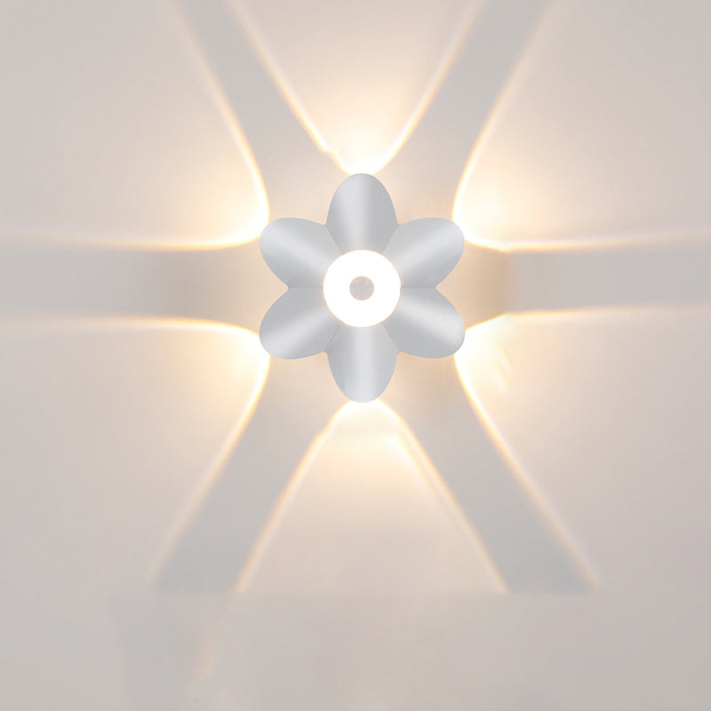 Scandinavian Aluminum Acrylic Flower LED Wall Sconce Lamp