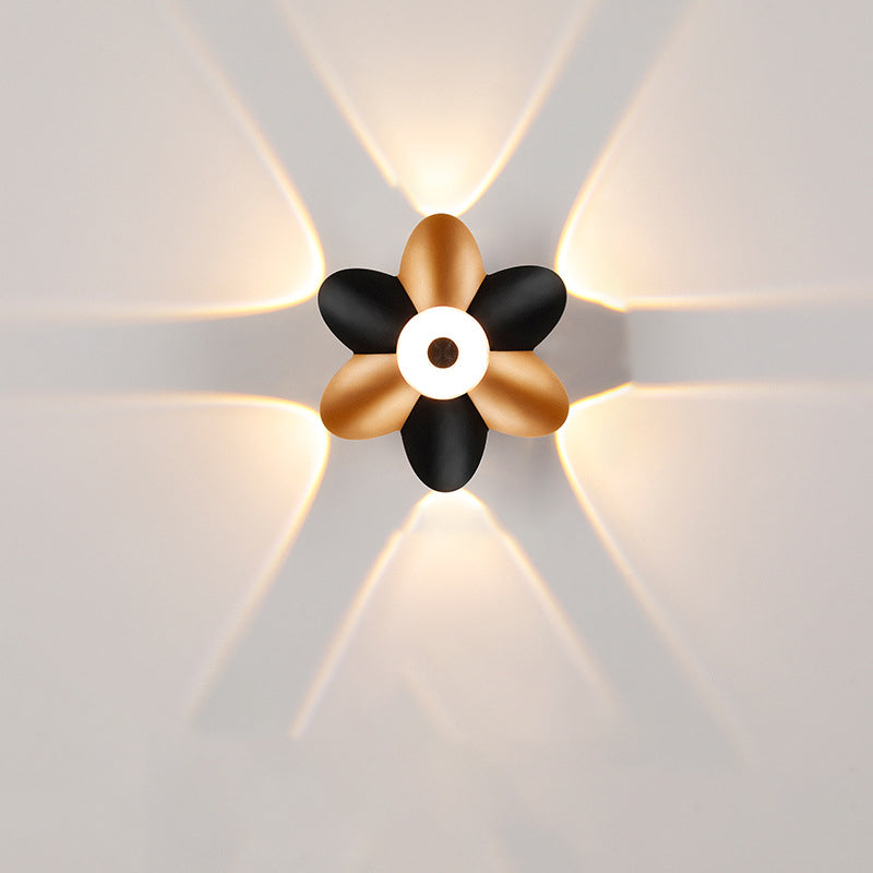 Scandinavian Aluminum Acrylic Flower LED Wall Sconce Lamp