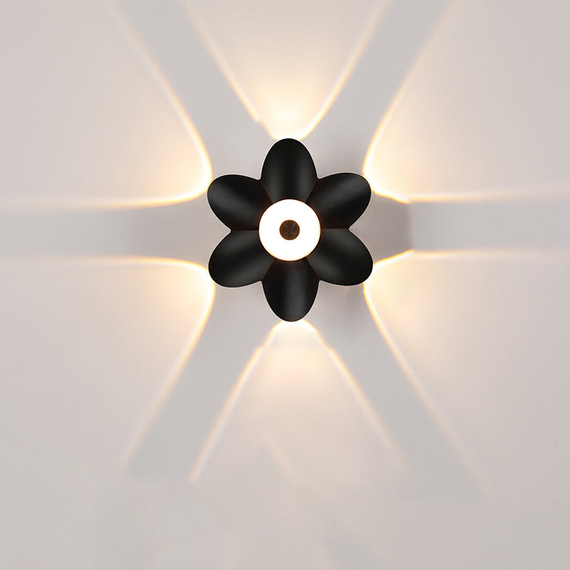 Scandinavian Aluminum Acrylic Flower LED Wall Sconce Lamp