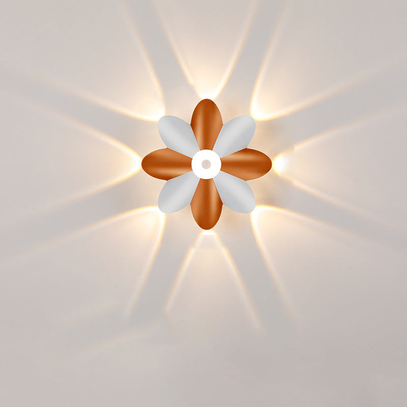 Scandinavian Aluminum Acrylic Flower LED Wall Sconce Lamp