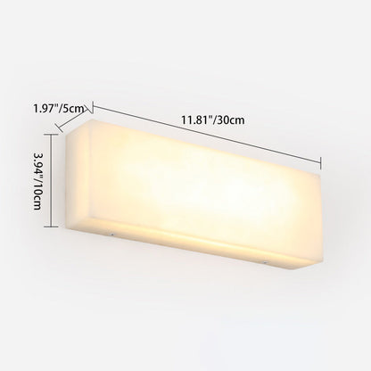 Simplicity Marble Iron Rectangular LED Wall Sconce Lamp
