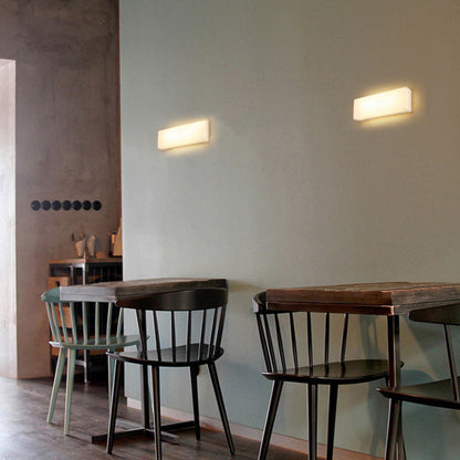 Simplicity Marble Iron Rectangular LED Wall Sconce Lamp