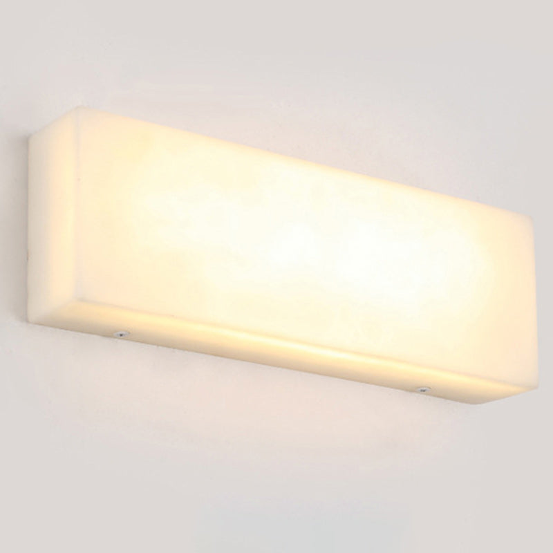 Simplicity Marble Iron Rectangular LED Wall Sconce Lamp