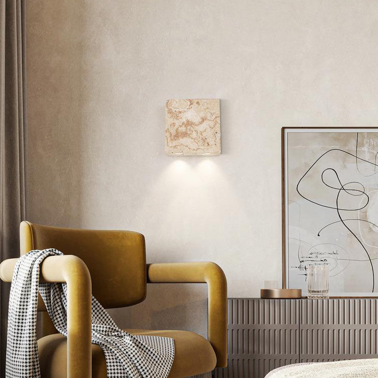 Japanese Square Spotlight 2-Light Wall Sconce Lamp