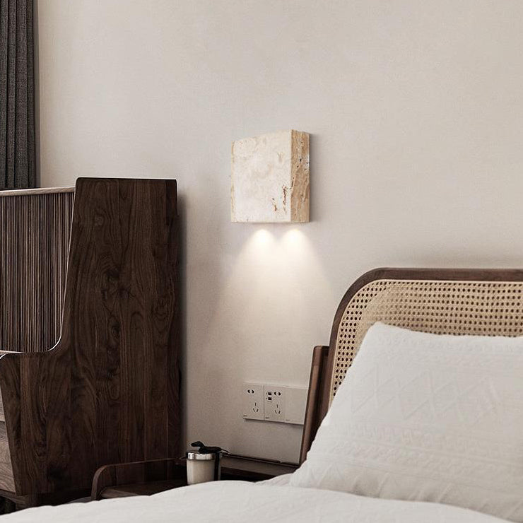 Japanese Square Spotlight 2-Light Wall Sconce Lamp