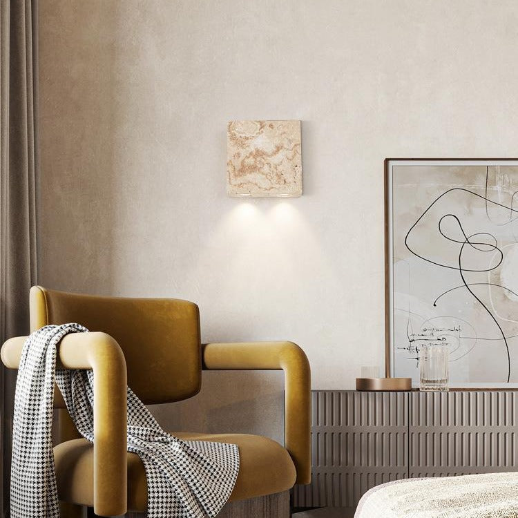 Japanese Square Spotlight 2-Light Wall Sconce Lamp