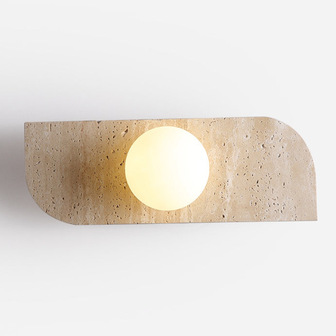 Travertine Glass Strip Ball 1/2/3 Light Wall Sconce Lamp