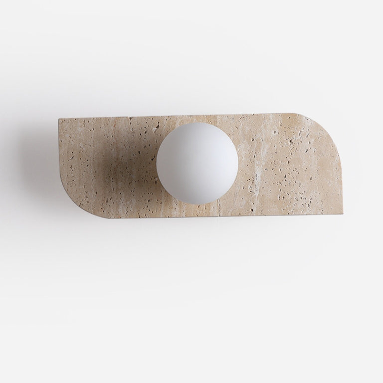Travertine Glass Strip Ball 1/2/3 Light Wall Sconce Lamp