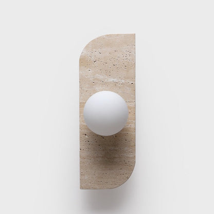 Travertine Glass Strip Ball 1/2/3 Light Wall Sconce Lamp