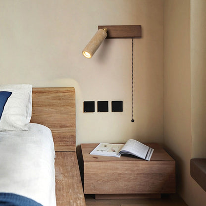 Travertine Spotlight Pull Chain LED Wall Sconce Lamp