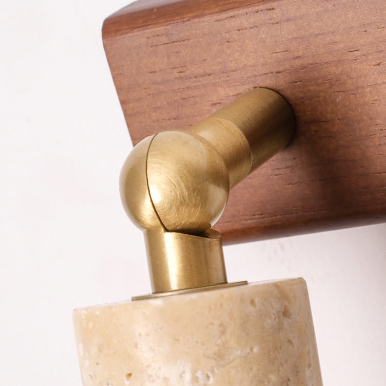 Travertine Spotlight Pull Chain LED Wall Sconce Lamp