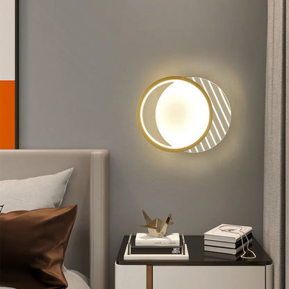 Simplicity PVC Square Round Striped LED Wall Sconce Lamp