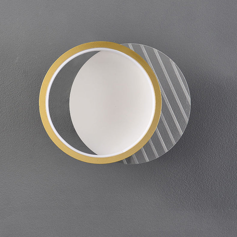 Simplicity PVC Square Round Striped LED Wall Sconce Lamp