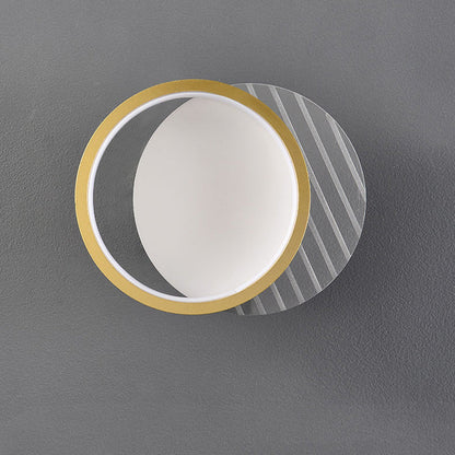 Simplicity PVC Square Round Striped LED Wall Sconce Lamp