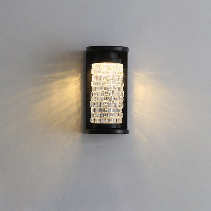 Waterproof Imitation Crystal Cylinder LED Wall Sconce Lamp