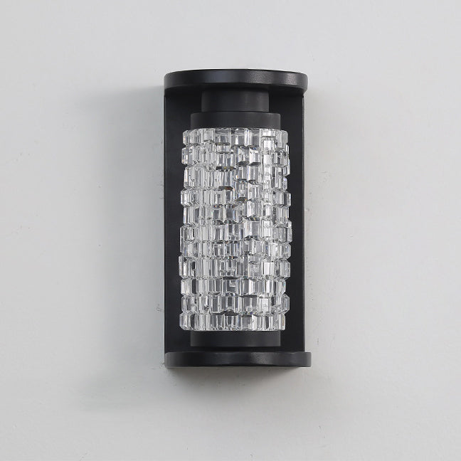 Waterproof Imitation Crystal Cylinder LED Wall Sconce Lamp